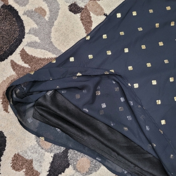 Eric Threads Girl Sz M Black Gold Sleeveless Dress - Picture 5 of 6